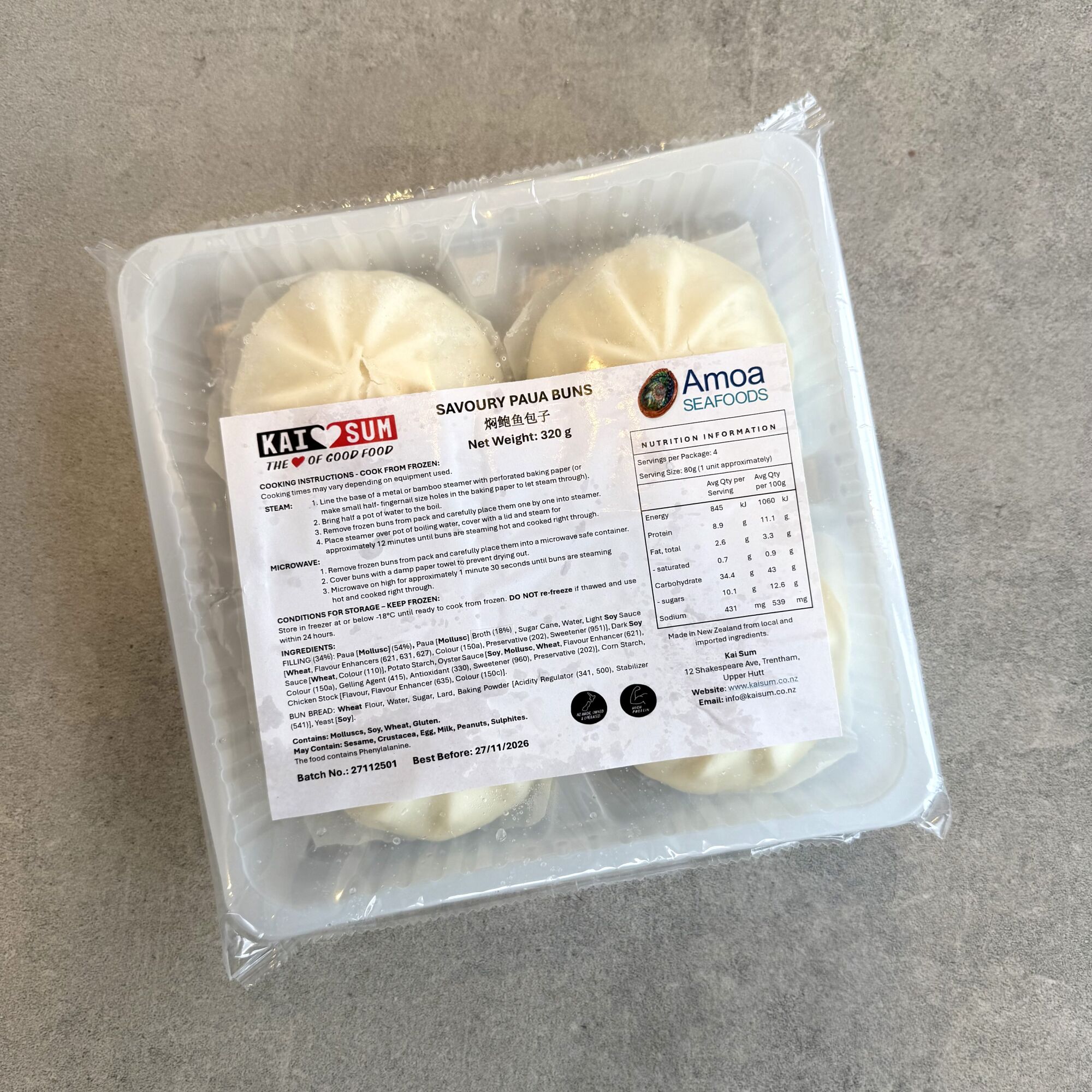 Savoury BBQ Paua Buns